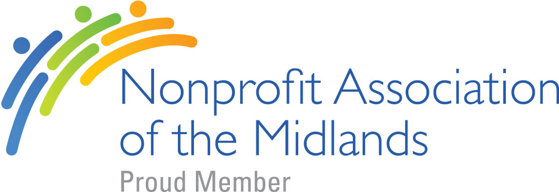 Nonprofit Association of the Midlands Proud Member logo white